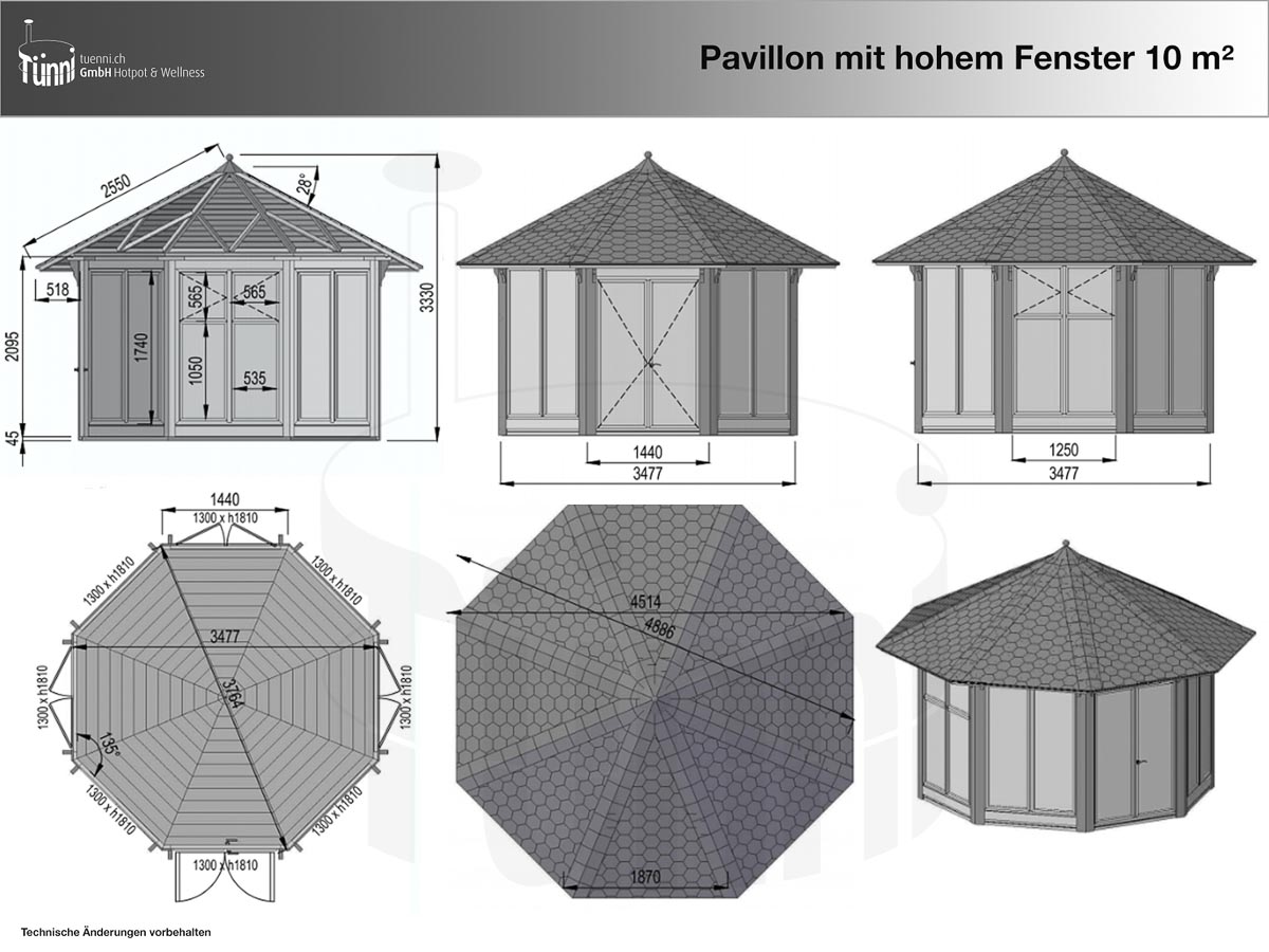 Pavillon mit hohem Fenster – 10 m²